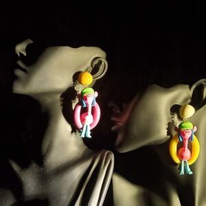 Trolls Dreamworks World Tour Cooper Doll No-Pierced Clip Earrings 1 Pair